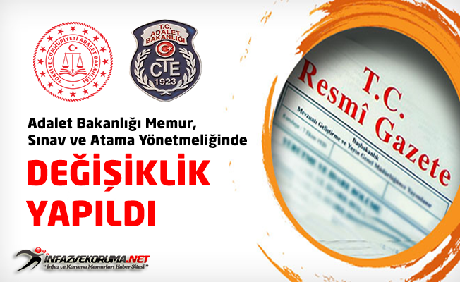 Adalet Bakanlığı Memur, Sınav ve Atama Yönetmeliğinde Değişiklik Yapıldı