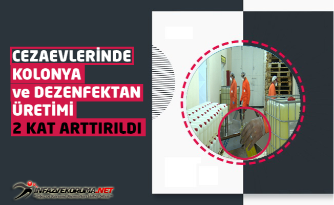 Cezaevlerinde Kolonya ve Dezenfektan Üretimi 2 Kat Arttırıldı