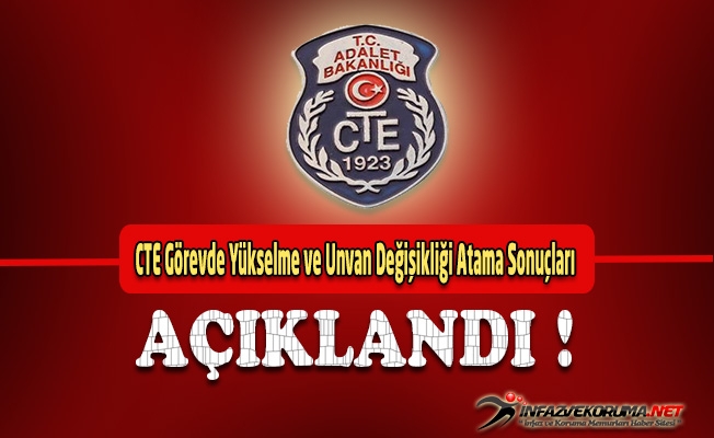 CTE Görevde Yükselme ve Unvan Değişikliği Atama Sonuçları Açıklandı
