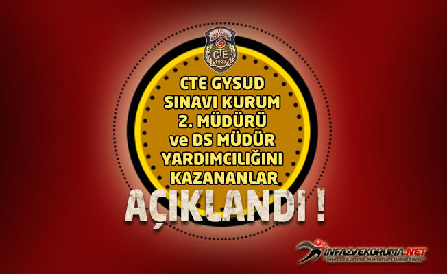 CTE GYSUD Sınavı Kurum 2. Müdürü ve DS Müdür Yardımcılığını Kazananlar Açıklandı
