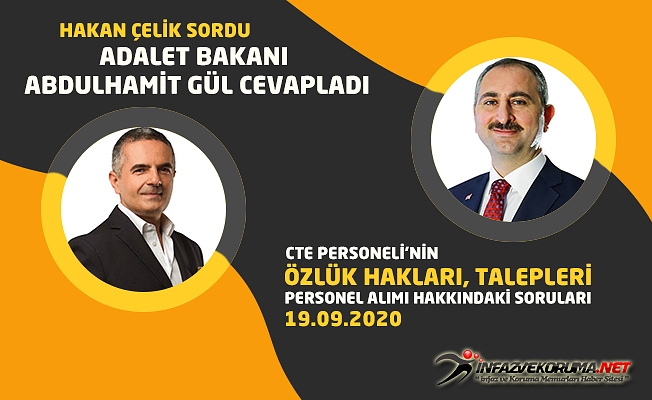 Hakan ÇELİK Sordu, Adalet Bakanı Abdulhamit GÜL Cevapladı : Cezaevi Personeli...