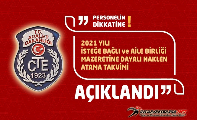 2021 Yılı İsteğe Bağlı ve Aile Birliği Mazeretine Dayalı Naklen Atama Takvimi Açıklandı