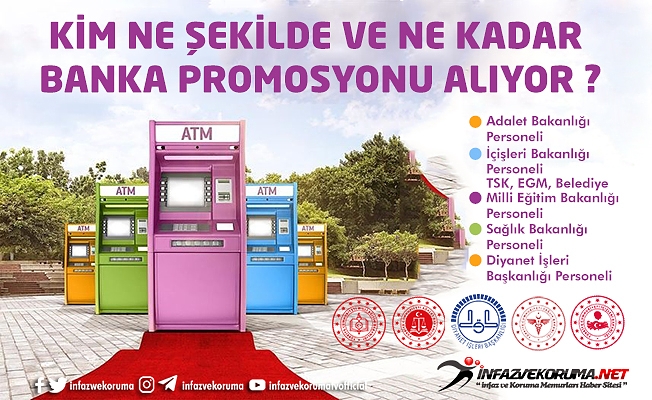 Hangi Kurum Personeli Ne Şekilde ve Ne Kadar Banka Promosyonu Alıyor ?