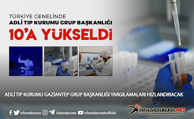 Türkiye Genelinde Adli Tıp Kurumu Grup Başkanlığı 10'a Yükseldi