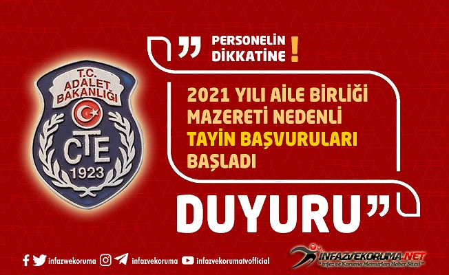 CTE 2021 Yılı Kasım Ayı Aile Birliği Mazereti Nedenli Tayin Başvuruları Başladı