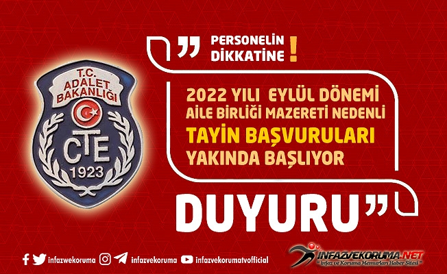 CTE 2022 Yılı Eylül Dönemi Mazeret Tayin Başvuru Tarihi Duyuruldu.