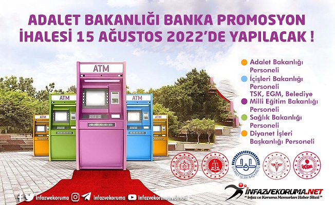 Adalet Bakanlığı Banka Promosyon İhalesi 15 Ağustos’ta Yapılacak!