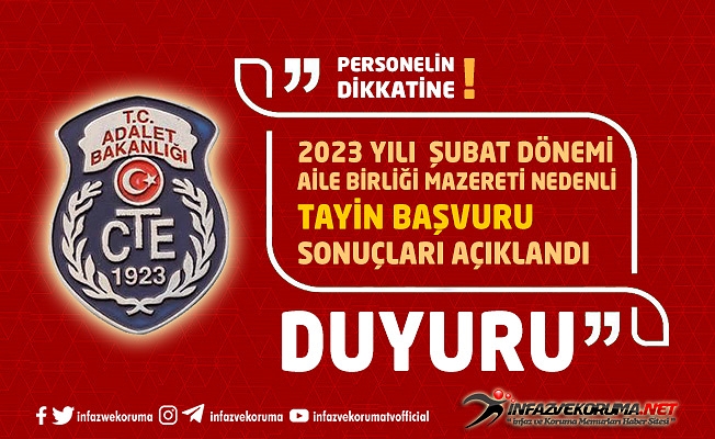 CTE 2023 Yılı Şubat Dönemi Aile Birliği Mazereti Nedenli Tayin Başvuru Sonuçları Açıklandı