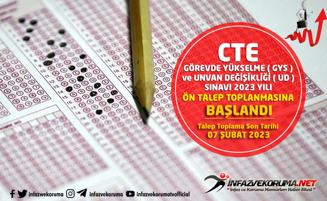 Ceza ve Tevkifevleri Genel Müdürlüğü Görevde Yükselme ve Unvan Değişikliği Sınavı Talep Başvuruları Başladı