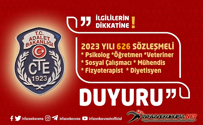 CTE 2023 Yılı 626 Sözleşmeli Psikolog, Öğretmen, Veteriner, Sosyal Çalışmacı, Mühendis, Diyetisyen ve Fizyoterapist Alımı Başvuruları Başlıyor