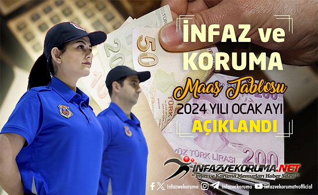 2024 Yılı Ocak Ayı İtibariyle İnfaz ve Koruma Memurları Ne Kadar Maaş Alacak