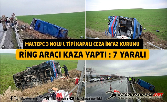 Maltepe 3 Nolu L Tipi Kapalı Ceza İnfaz Kurumu Ring Aracı Kaza Yaptı 7 Yaralı
