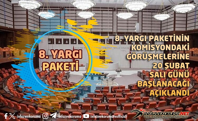 8. Yargı Paketi Salı Günü TBMM Adalet Komisyonunda Görüşülecek