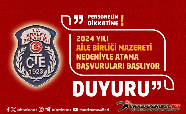 2024 Yılı Aile Birliği Mazereti Nedeniyle Atama Başvuruları Başlıyor