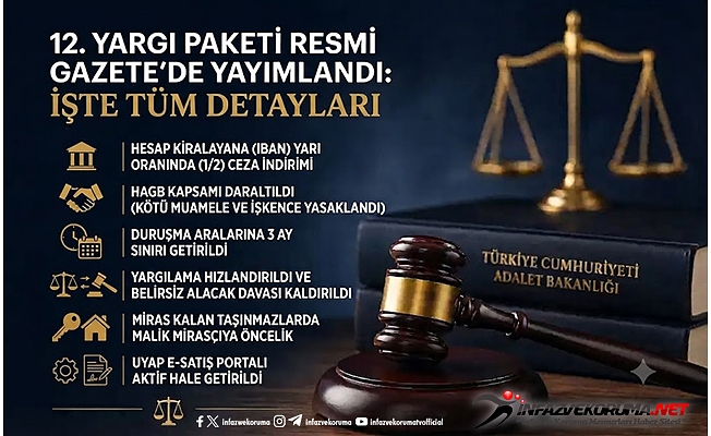 12. Yargı Paketi Resmî Gazete'de Yayımlandı: İşte Tüm Detayları ve Getirdiği Yenilikler