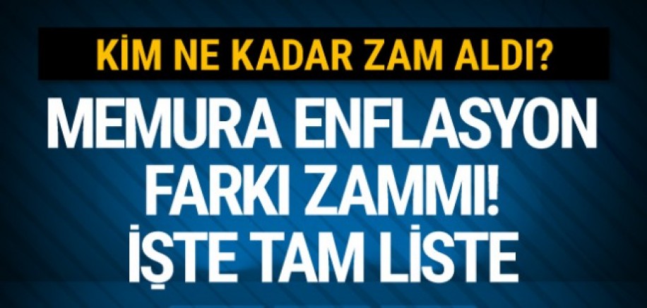 Memur Maaşları 2018 Enflasyon Zam Farkı Belli Oldu
