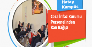 Hatay Kampüs Ceza İnfaz Kurumu Personelinden Kan Bağışı