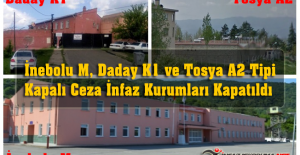 İnebolu M, Daday K1 ve Tosya A2 Tipi Kapalı Ceza İnfaz Kurumu Kapatıldı