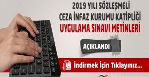 2019 Yılı CTE Katiplik Uygulama Sınavı Metinleri Açıklandı