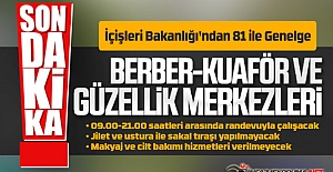 Berber ve Kuaförler İçin İçişleri Bakanlığından 81 İle Genelge