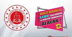 Adalet Bakanlığı 2020 Yılı 1100 İcra Müdür ve Müdür Yardımcısı Alacak