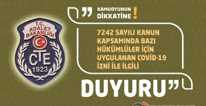 Cezaevlerinde Koronavirüs Tedbir Süreleri 1 Nisan 2021'e Kadar Uzatıldı