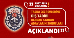 CTE 2021 Yılı Taşra Cezaevlerine Diş Tabibi Olarak Atanan Adayların Sonuçları Açıklandı