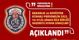 CTE 2021 Yılı Eylül Dönemi Bakanlık ve Komisyon Atamalı Personelin Aile Birliği Mazeretli Atama Sonuçları Açıklandı