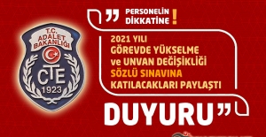 CTE 2021 Yılı Görevde Yükselme ve Unvan Değişikliği Sözlü Sınavına Katılacakları Paylaştı