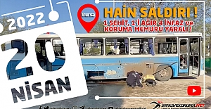 Bursa'da Cezaevi Personeli'ni Taşıyan Otobüse Bombalı Saldırı : 1 Şehit, 1'i Ağır 4 İnfaz ve Koruma Memuru Meslektaşımız Yaralı !