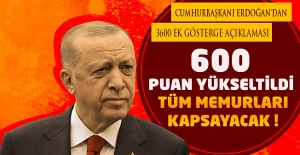 Cumhurbaşkanı Erdoğan, 3600 Ek Gösterge Düzenlemesinin Ayrıntılarını Açıkladı