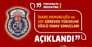 CTE İdare Memurluğu ve Şef Görevde Yükselme Sözlü Sınav Sonuçları Açıklandı