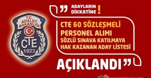 CTE 60 Sözleşmeli Personel Alımı Sözlü Sınava Katılmaya Hak Kazanan Adaylara İlişkin Duyuru