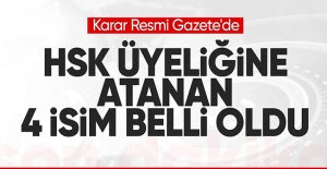 Cumhurbaşkanı Erdoğan, HSK'ye 4 yeni üye atadı