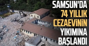 Kapanan Çarşamba A Tipi Kapalı Ceza İnfaz kurumu'nun Yıkımına Başlandı