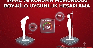 İnfaz ve Koruma Memurluğu Boy Kilo Uygunluk Testi İçin Tıklayınız...