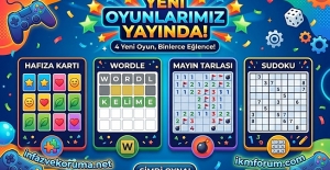 Yeni Oyun Alanımız Yayında! Zekanı ve Hafızanı Test Etmeye Hazır Mısın?