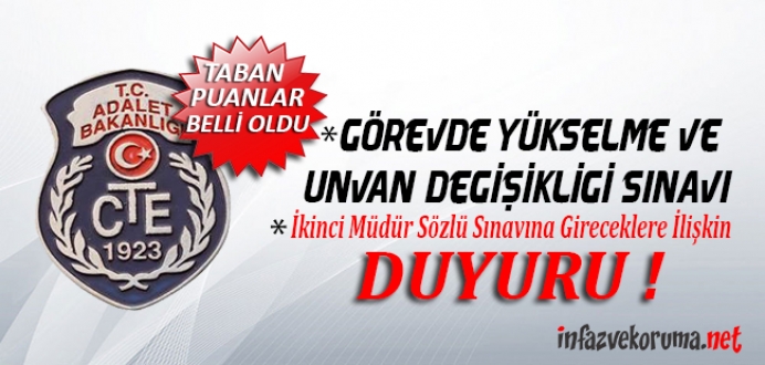 CTE 2017 GYS ve Ünvan Değişikliği Sınavı Taban Puan Listesi Açıklandı !