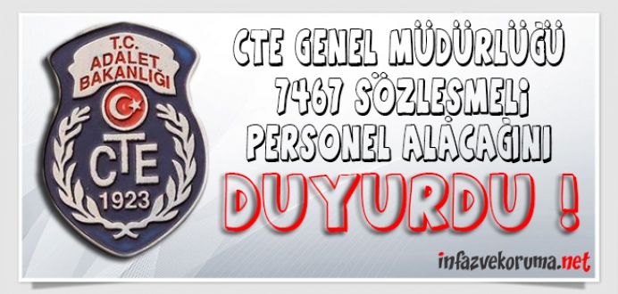 CTE Genel Müdürlüğü 7.467 Sözleşmeli Personel Alacağını Duyurdu !