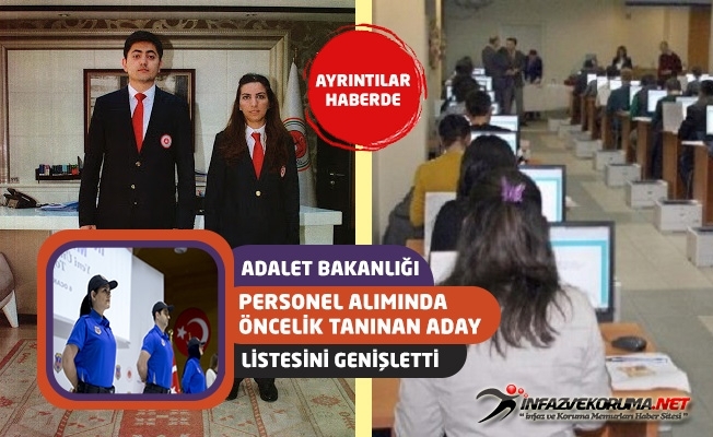Adalet Bakanlığı Personel Alımında Öncelik Tanınan Aday Listesini Genişletti