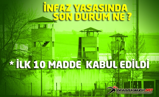 İnfaz Yasasında Son Durum Ne - İlk 10 Madde Kabul Edildi