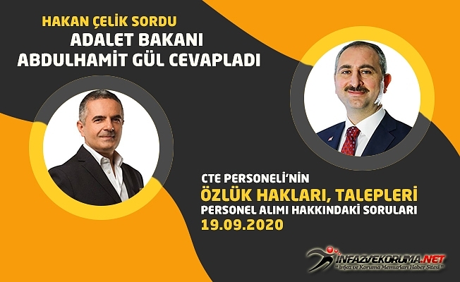 Hakan ÇELİK Sordu, Adalet Bakanı Abdulhamit GÜL Cevapladı : Cezaevi Personeli...