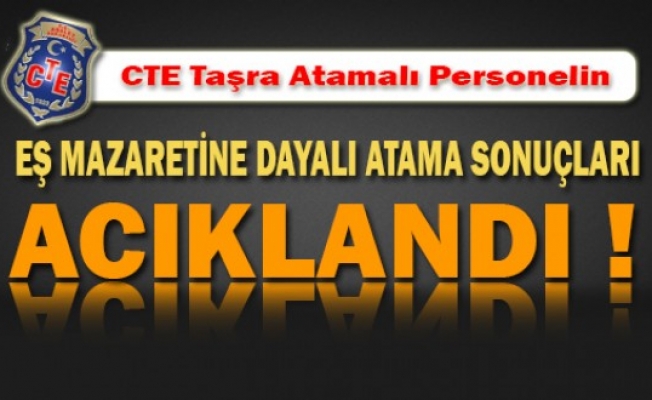 CTE Taşra Atamalı Personelin Mazeret Atama Sonuçları Açıklandı !