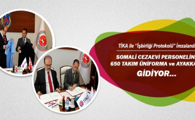 Somali Cezaevi Personeline 650 Takım Üniforma ve Ayakkabı Gidiyor...